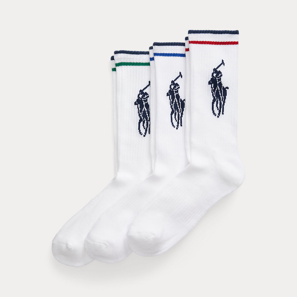 3er-Pack Crew-Sportsocken mit Big Pony von Polo Ralph Lauren