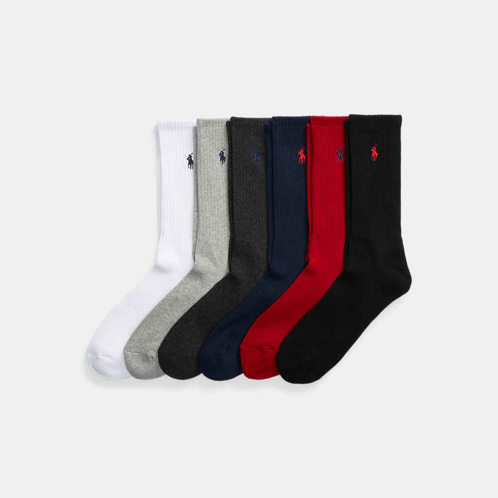 6er-Pack Crew-Socken mit Baumwolle von Polo Ralph Lauren