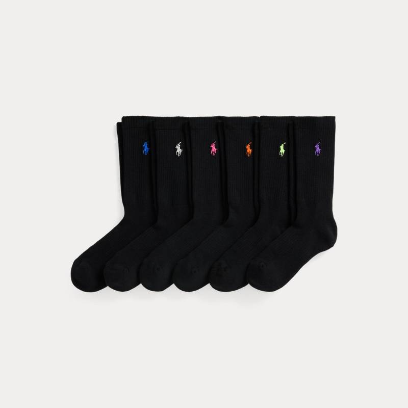 6er-Pack Crew-Socken mit gesticktem Pony von Polo Ralph Lauren