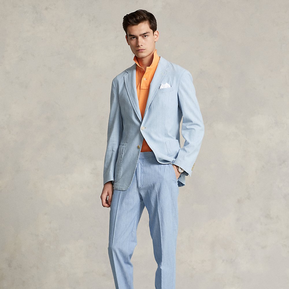 Anzughose aus Chambray von Polo Ralph Lauren
