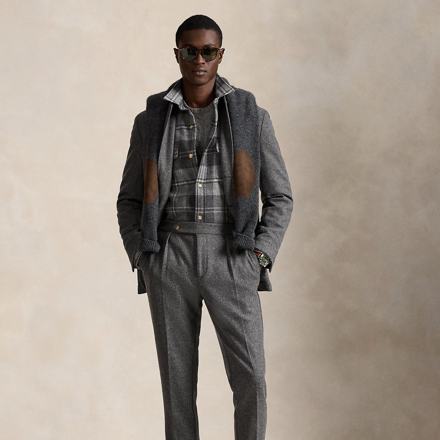 Anzughose aus Strick-Flanell von Polo Ralph Lauren