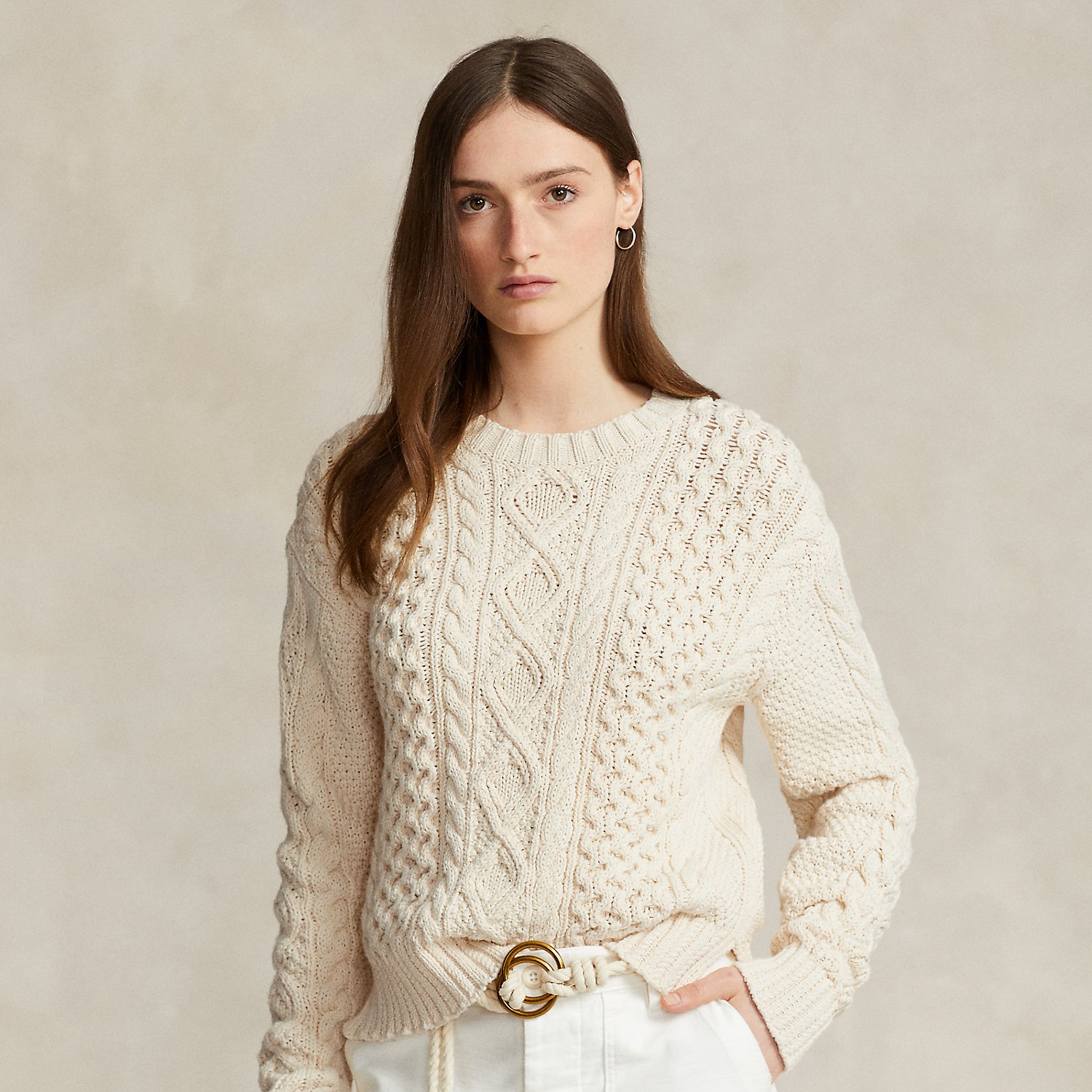 Aran-Rundhalspullover von Polo Ralph Lauren