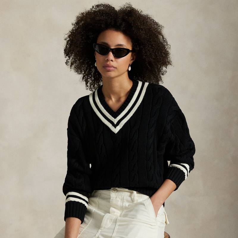 Baumwoll-Cricketpullover in Aran-Strick Baumwoll-Cricketpullover in Aran-Strick von Polo Ralph Lauren