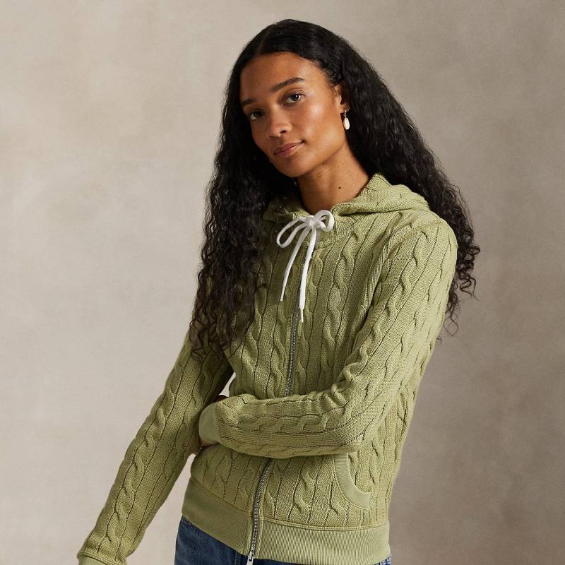 Baumwoll-Kapuzenjacke mit Zopfmuster von Polo Ralph Lauren