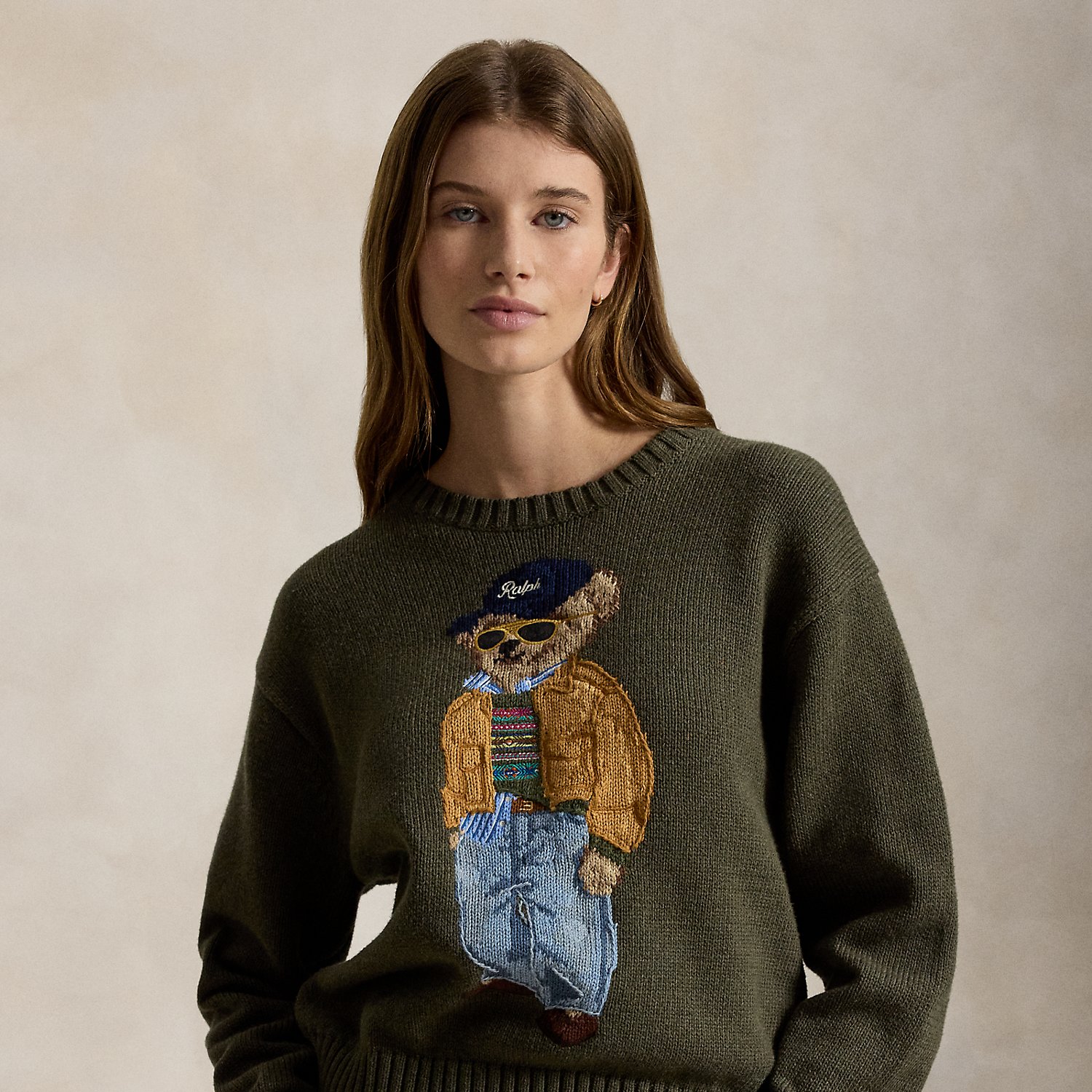 Baumwoll-Rundhalspullover mit Polo Bear von Polo Ralph Lauren