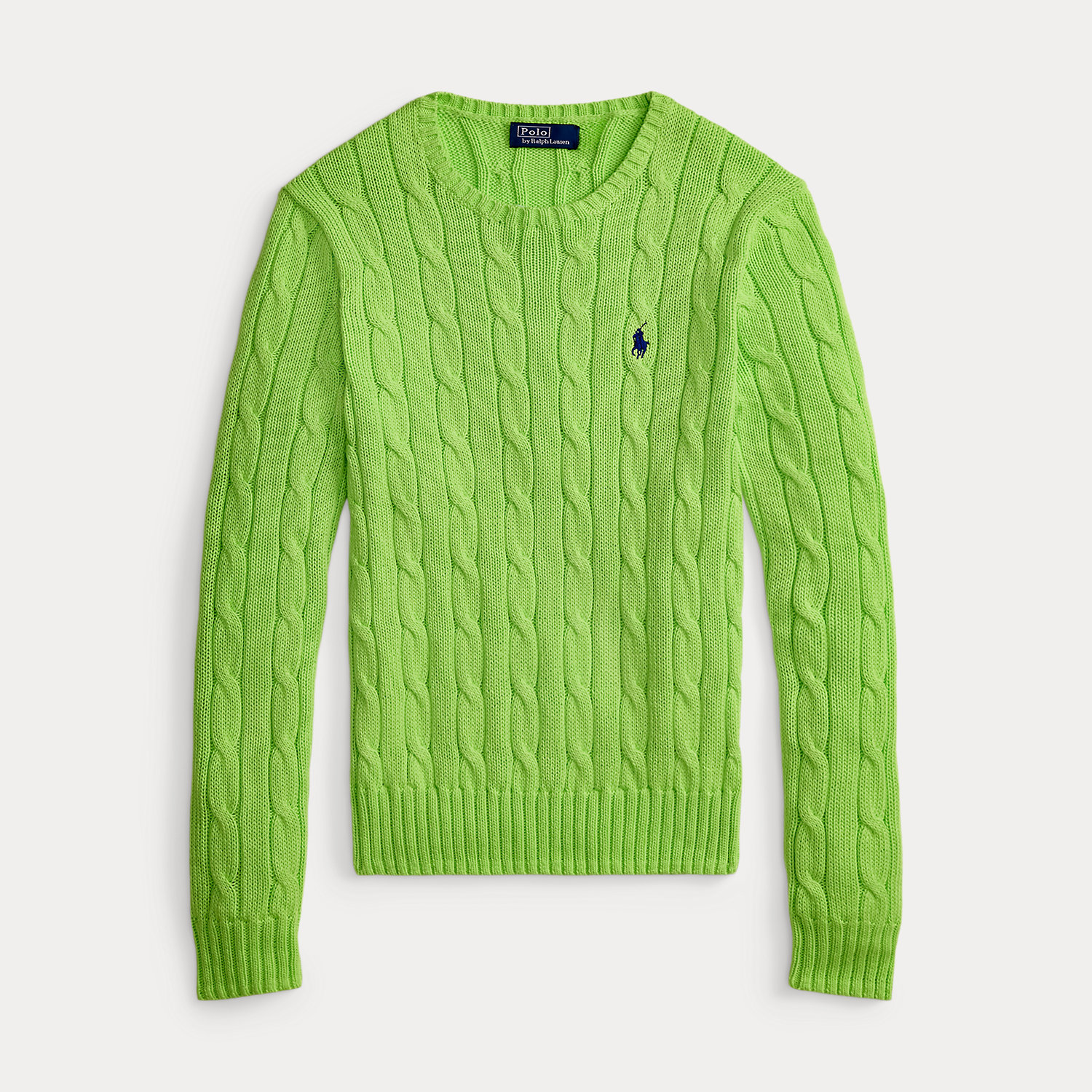 Baumwoll-Rundhalspullover mit Zopfmuster von Polo Ralph Lauren