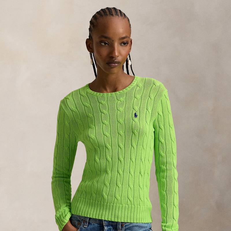 Baumwoll-Rundhalspullover mit Zopfmuster von Polo Ralph Lauren