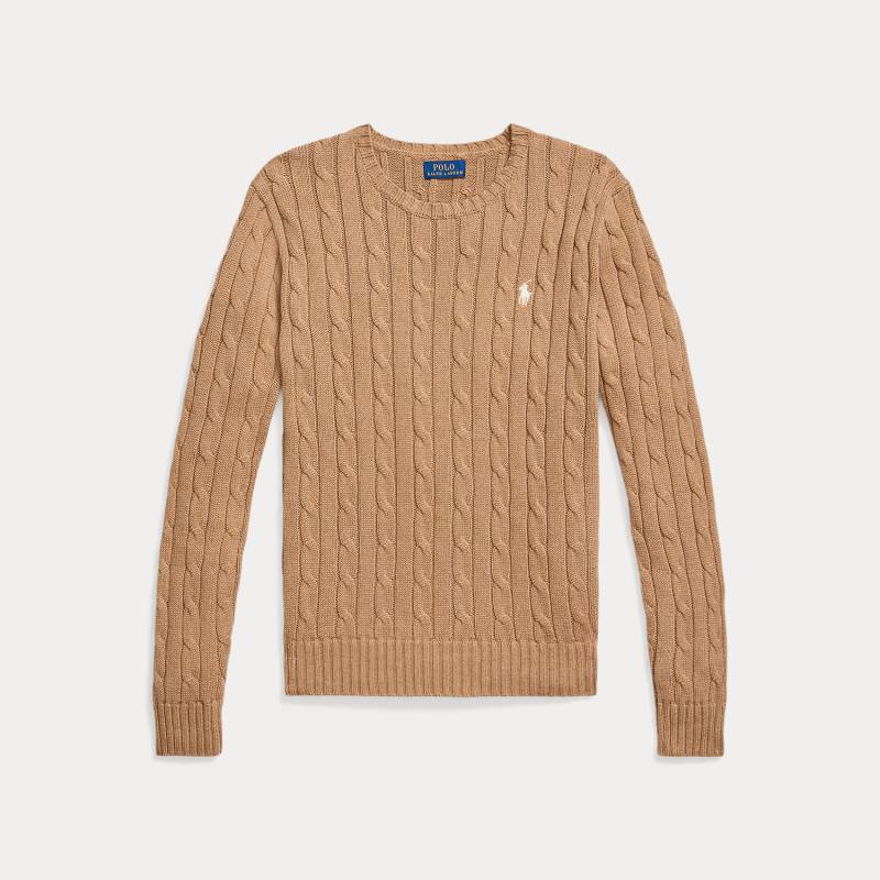Baumwoll-Rundhalspullover mit Zopfmuster von Polo Ralph Lauren