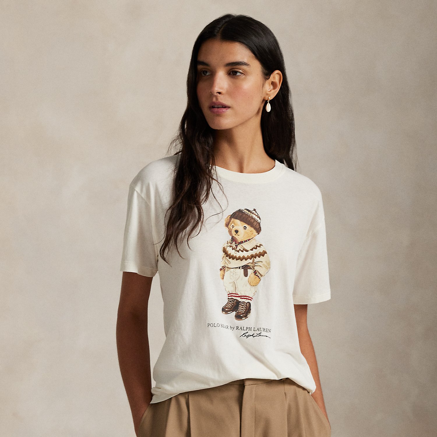 Baumwolljersey-T-Shirt mit Polo Bear von Polo Ralph Lauren