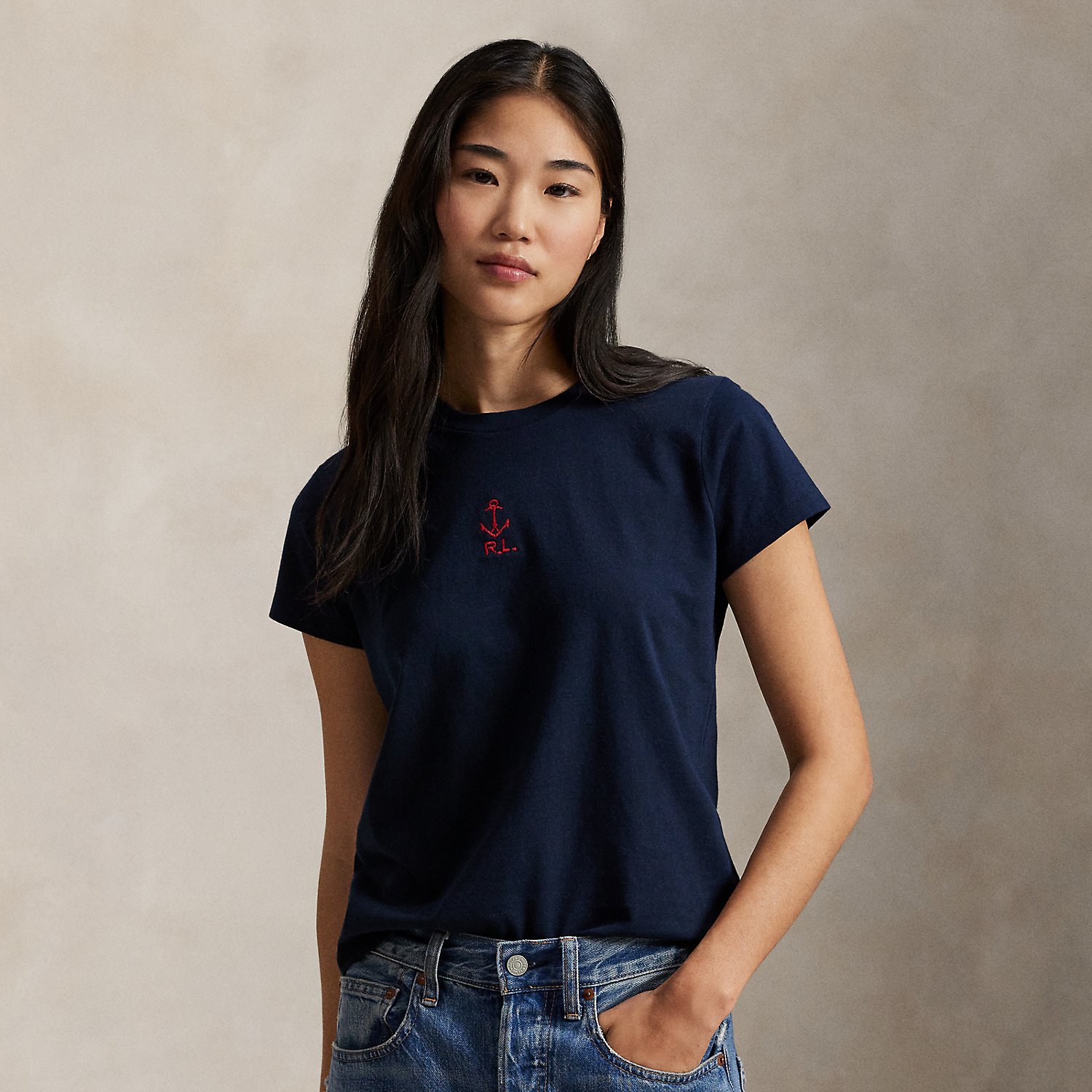 Baumwolljersey-T-Shirt mit Stickerei Baumwolljersey-T-Shirt mit Stickerei von Polo Ralph Lauren