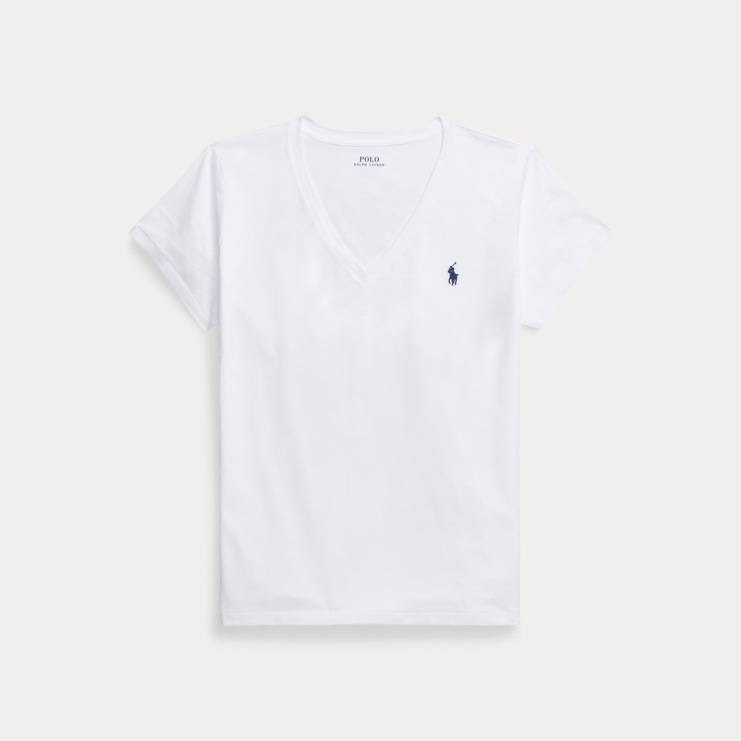 Baumwolljersey-T-Shirt mit V-Ausschnitt von Polo Ralph Lauren