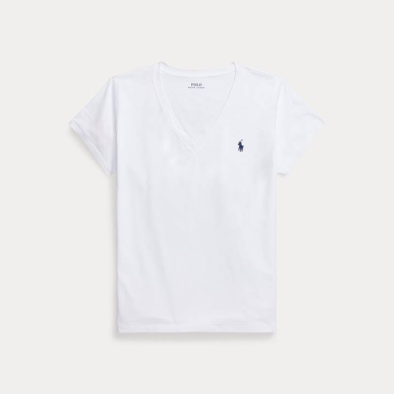 Baumwolljersey-T-Shirt mit V-Ausschnitt von Polo Ralph Lauren
