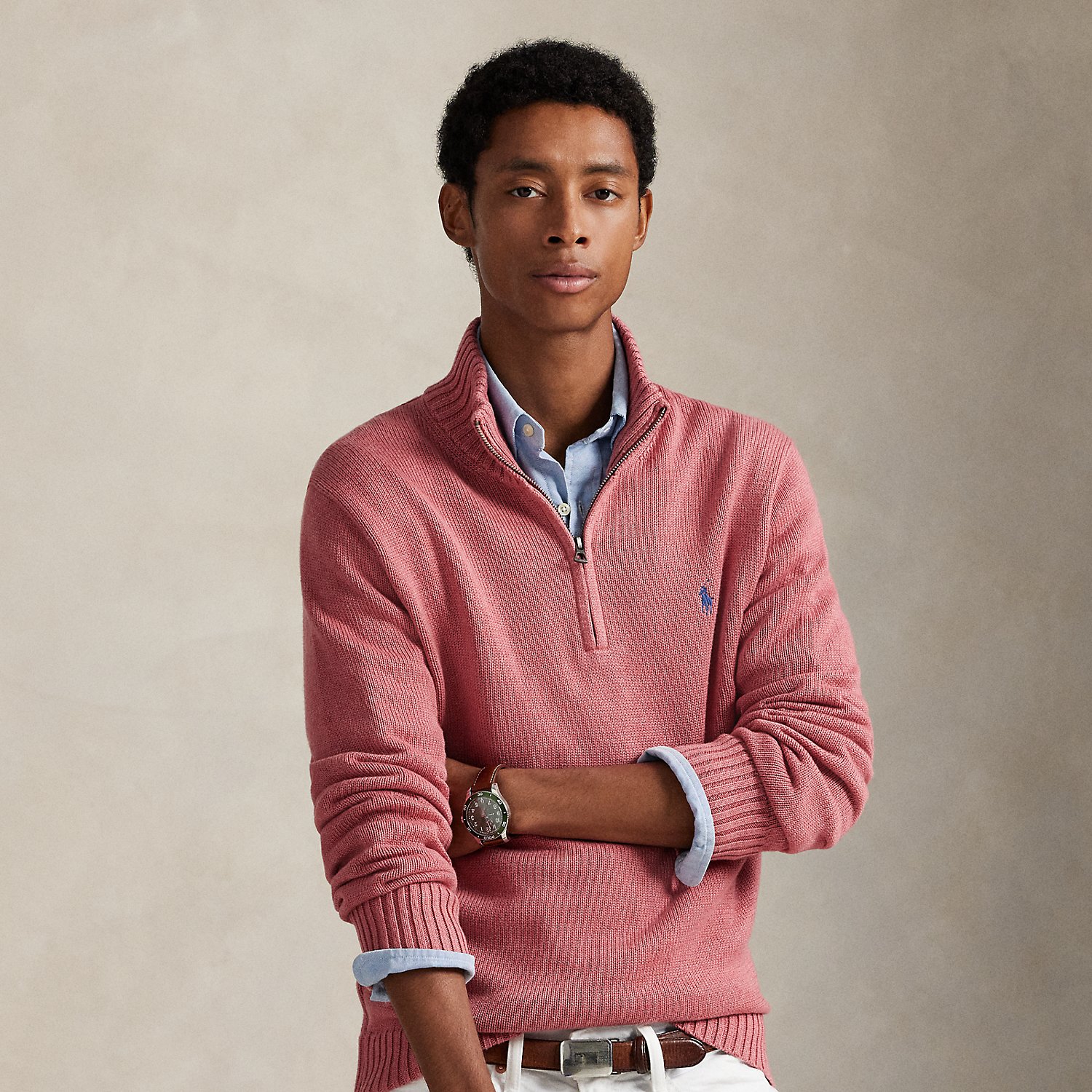 Baumwollpullover mit Halbrollkragen von Polo Ralph Lauren