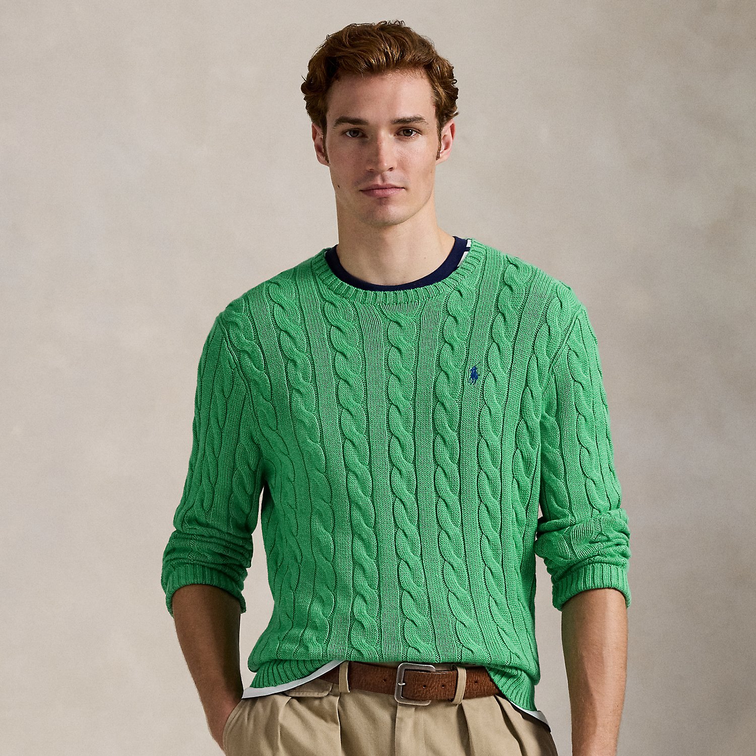 Baumwollpullover mit Zopfmuster von Polo Ralph Lauren