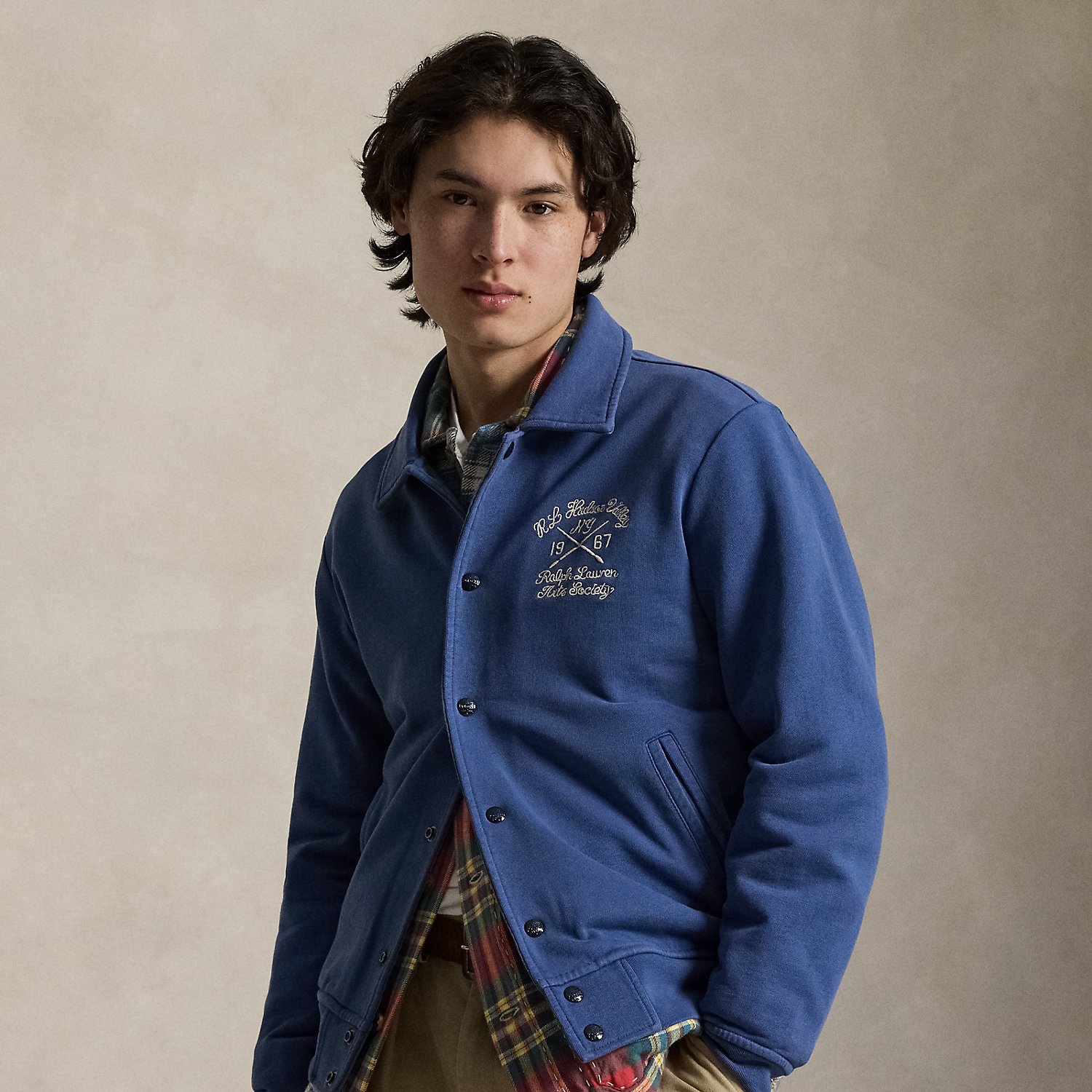 Bestickte Jacke aus Loopback-Fleece von Polo Ralph Lauren