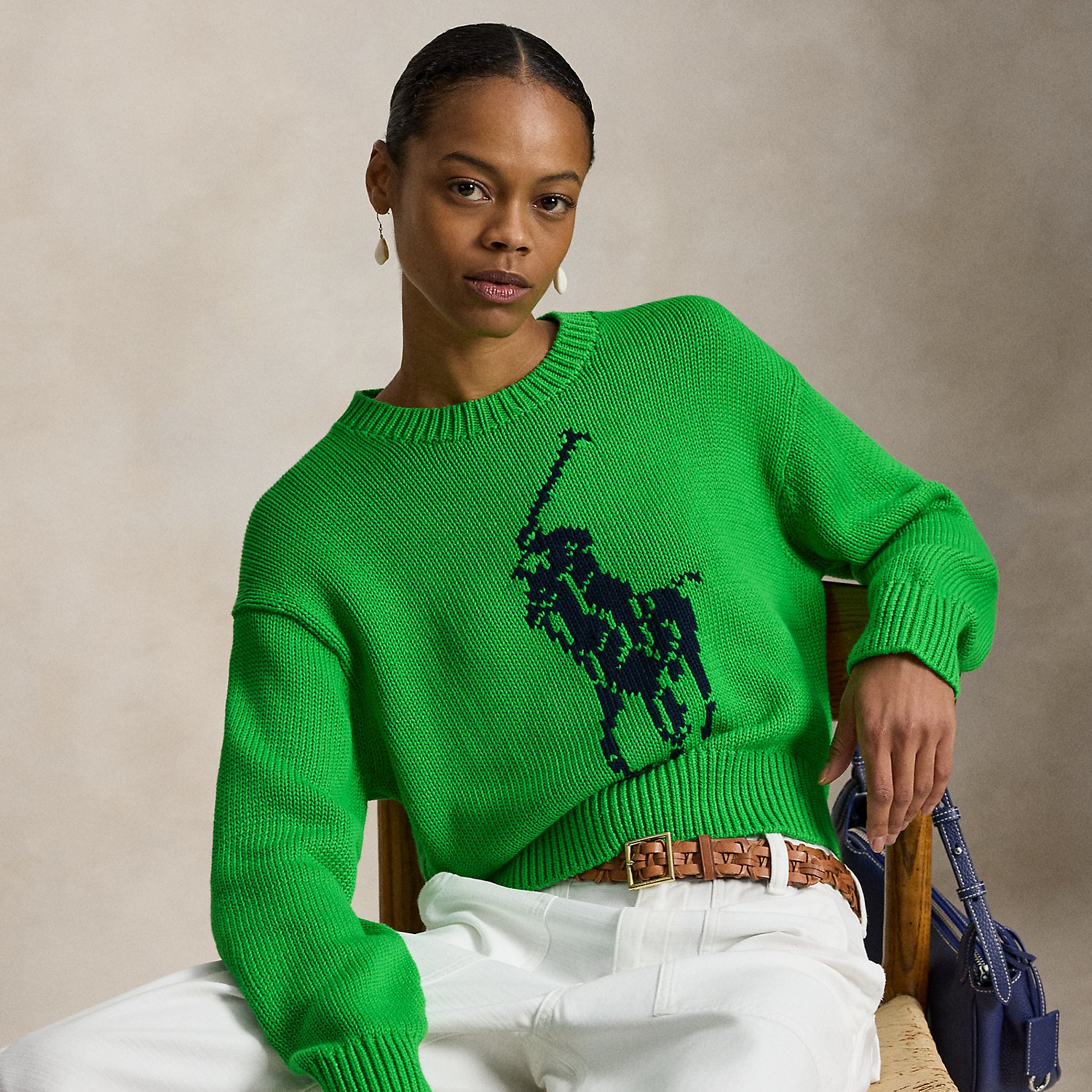Big Pony Rundhalspullover aus Baumwolle von Polo Ralph Lauren