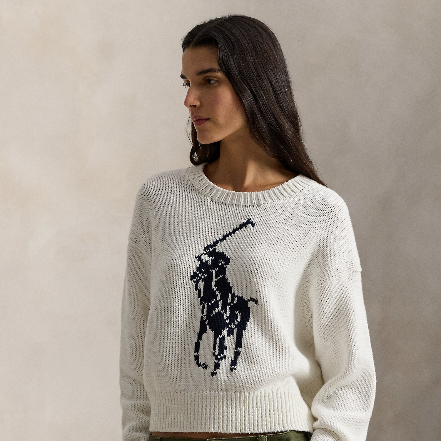 Big Pony Rundhalspullover aus Baumwolle von Polo Ralph Lauren
