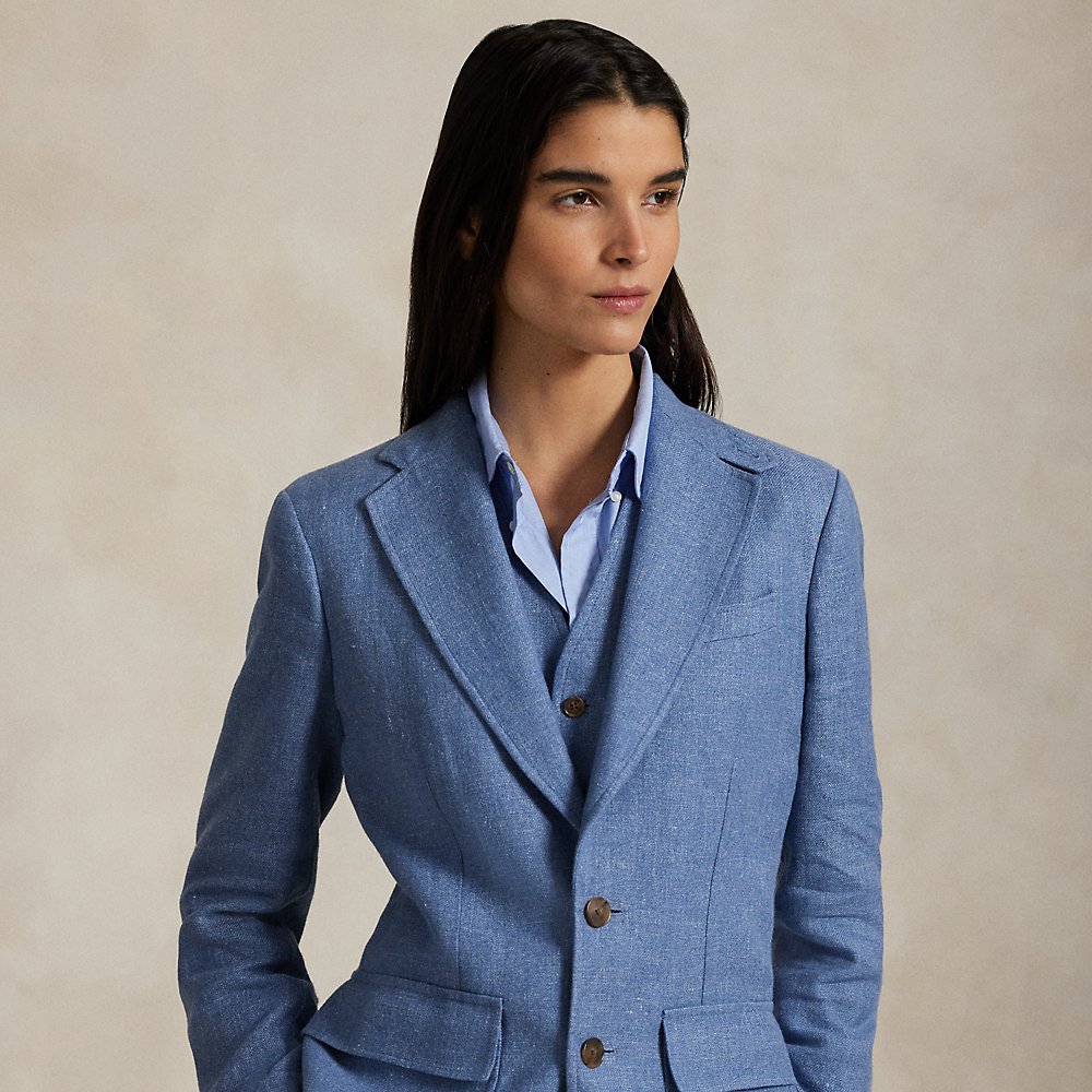 Blazer aus Leinen-Baumwoll-Twill von Polo Ralph Lauren