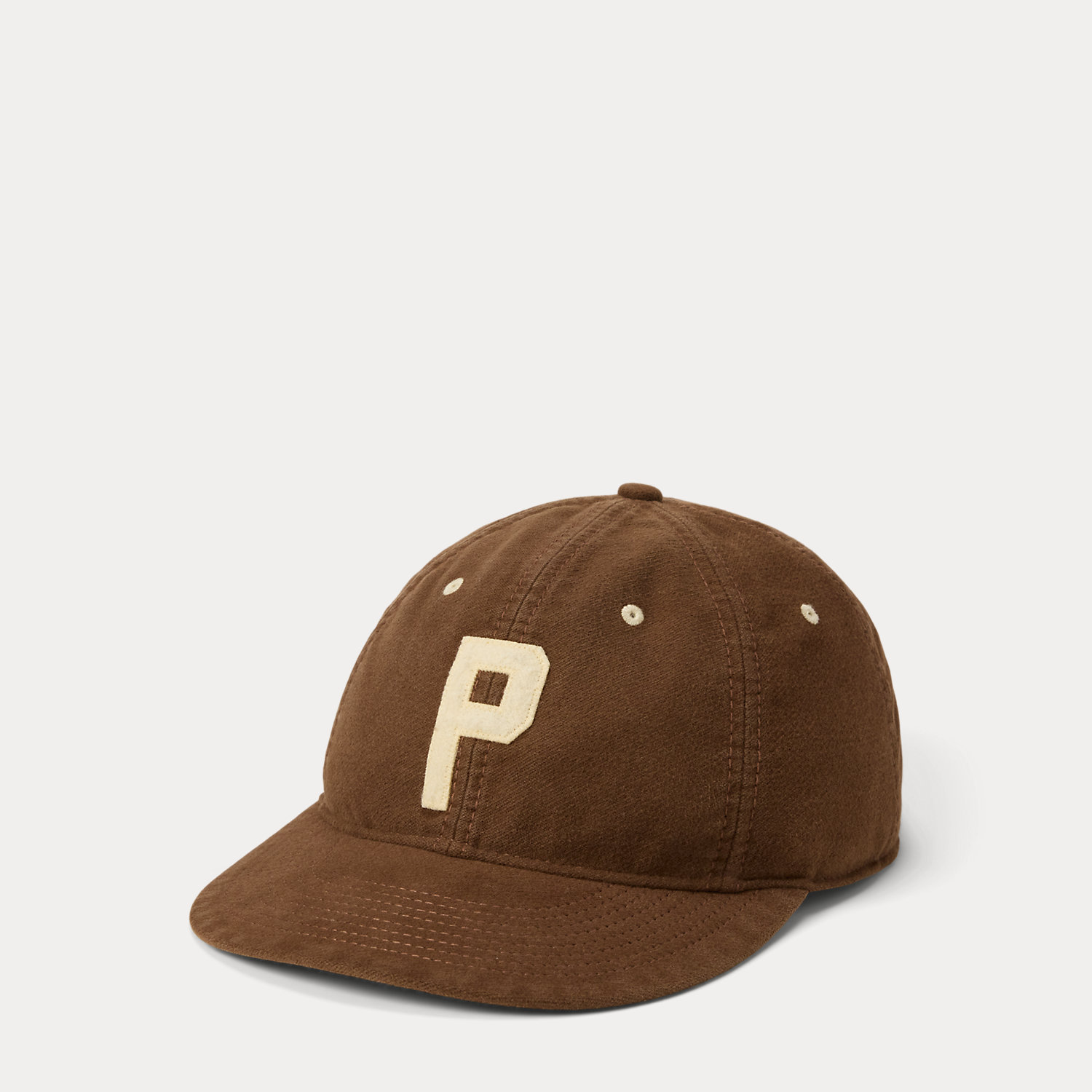 Chamois-Baseballkappe mit Filzaufnäher von Polo Ralph Lauren