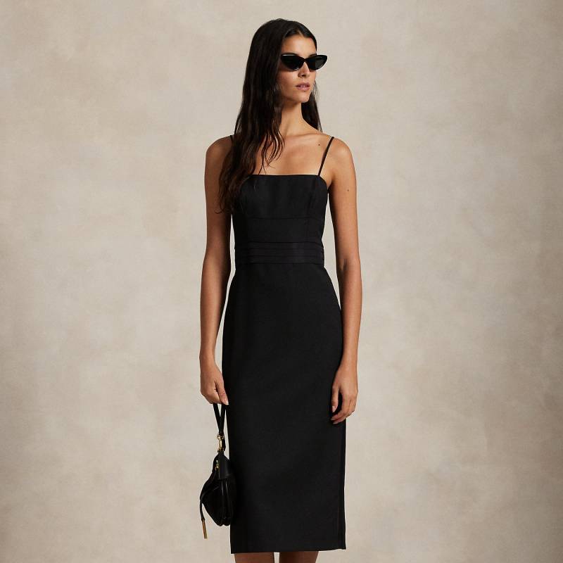 Cocktailkleid aus Wolle mit Seidenbesatz von Polo Ralph Lauren