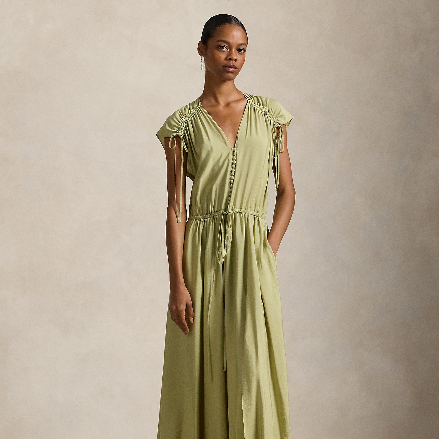 Crêpekleid mit Schulterbändern von Polo Ralph Lauren