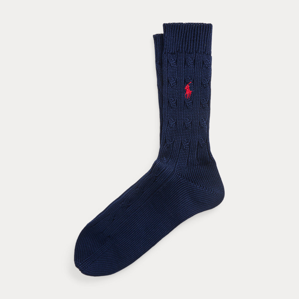 Crew-Socken mit Zopfmuster von Polo Ralph Lauren