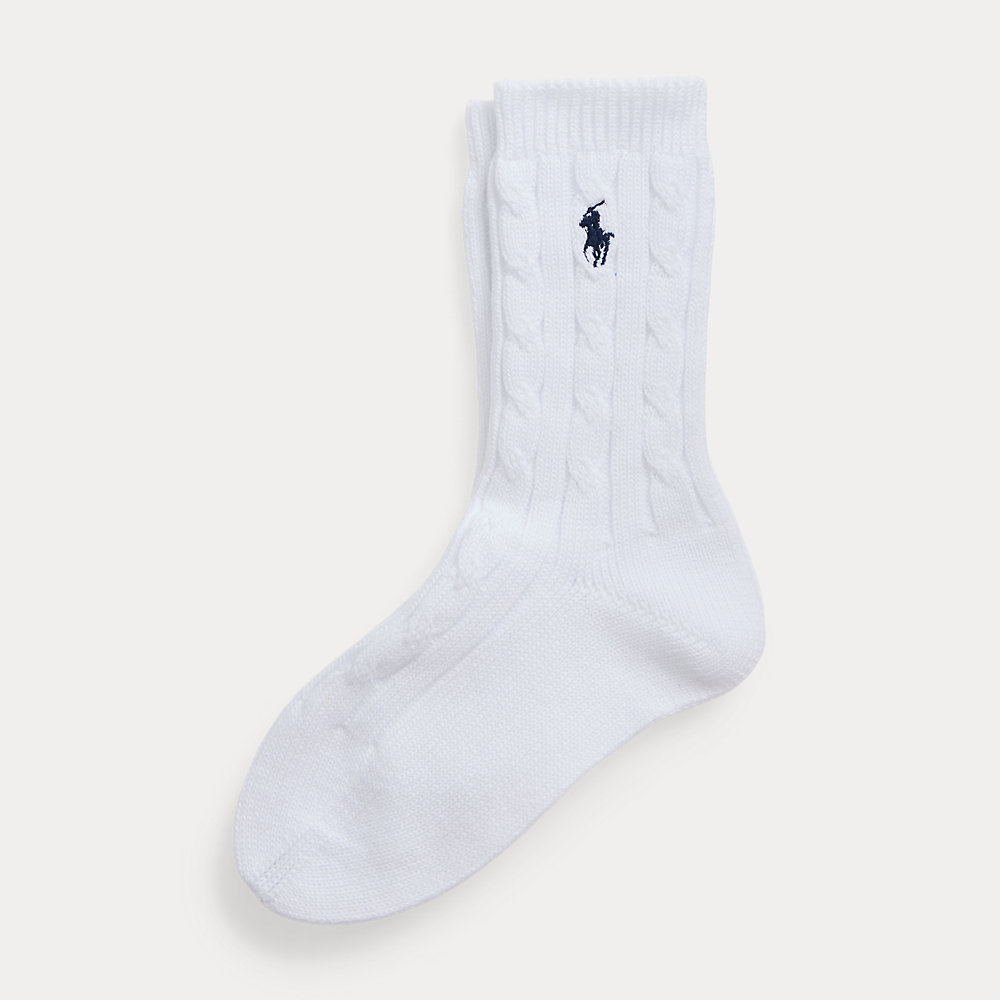 Crew-Socken mit Zopfmuster von Polo Ralph Lauren