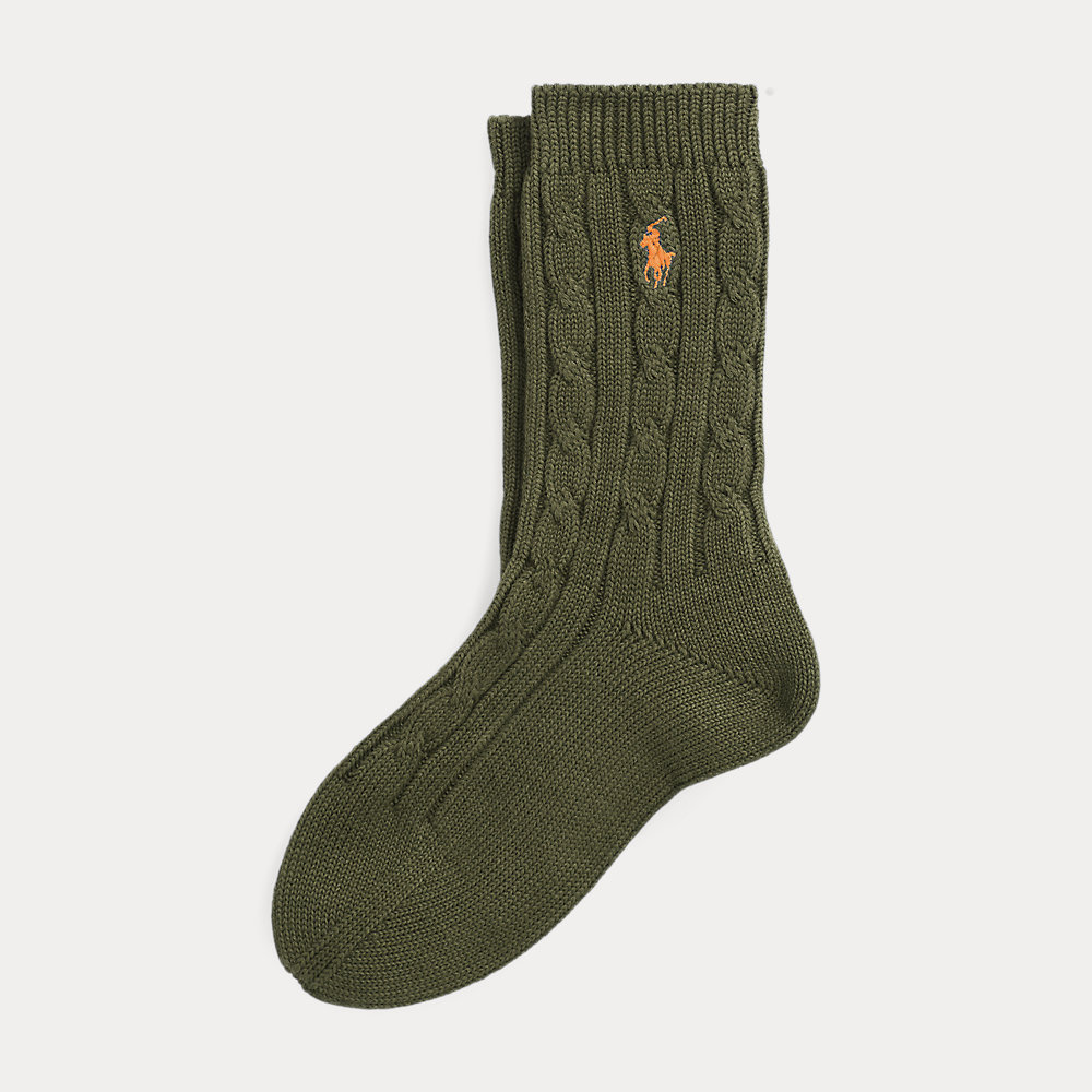 Crew-Socken mit Zopfmuster von Polo Ralph Lauren