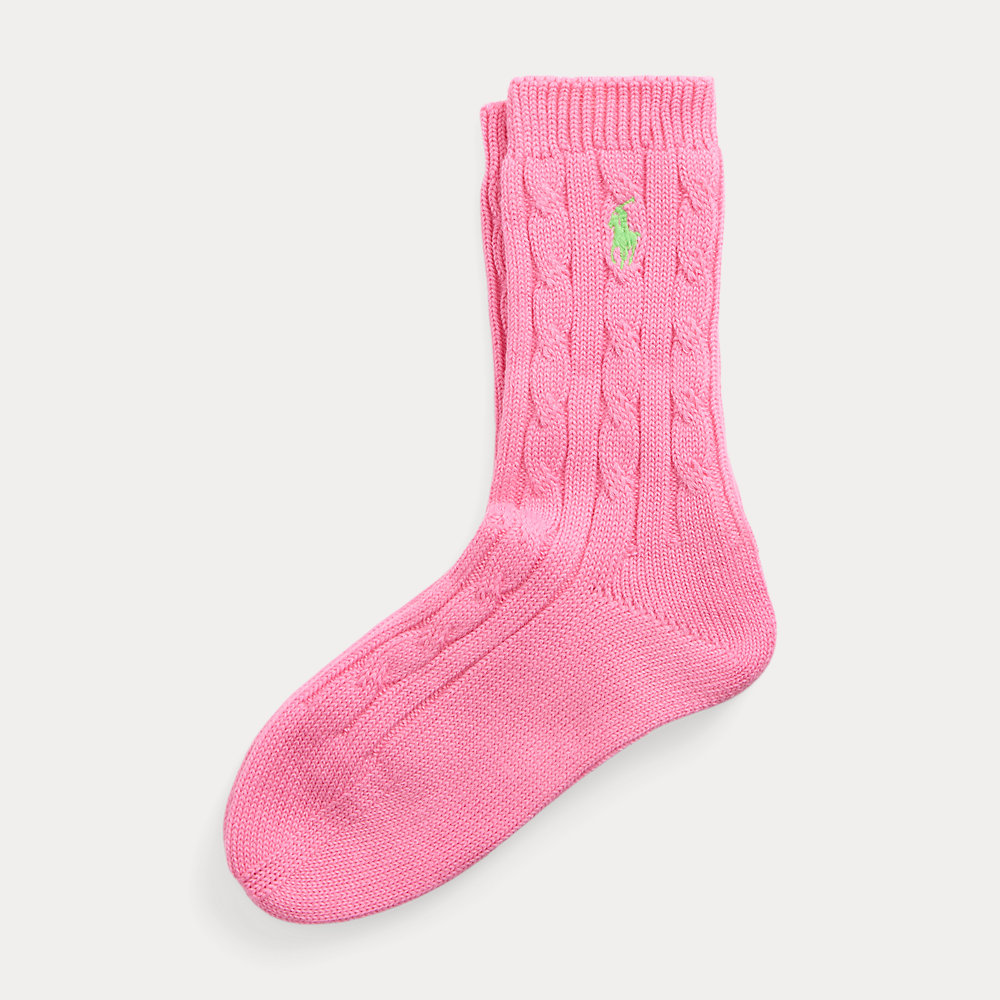 Crew-Socken mit Zopfmuster von Polo Ralph Lauren