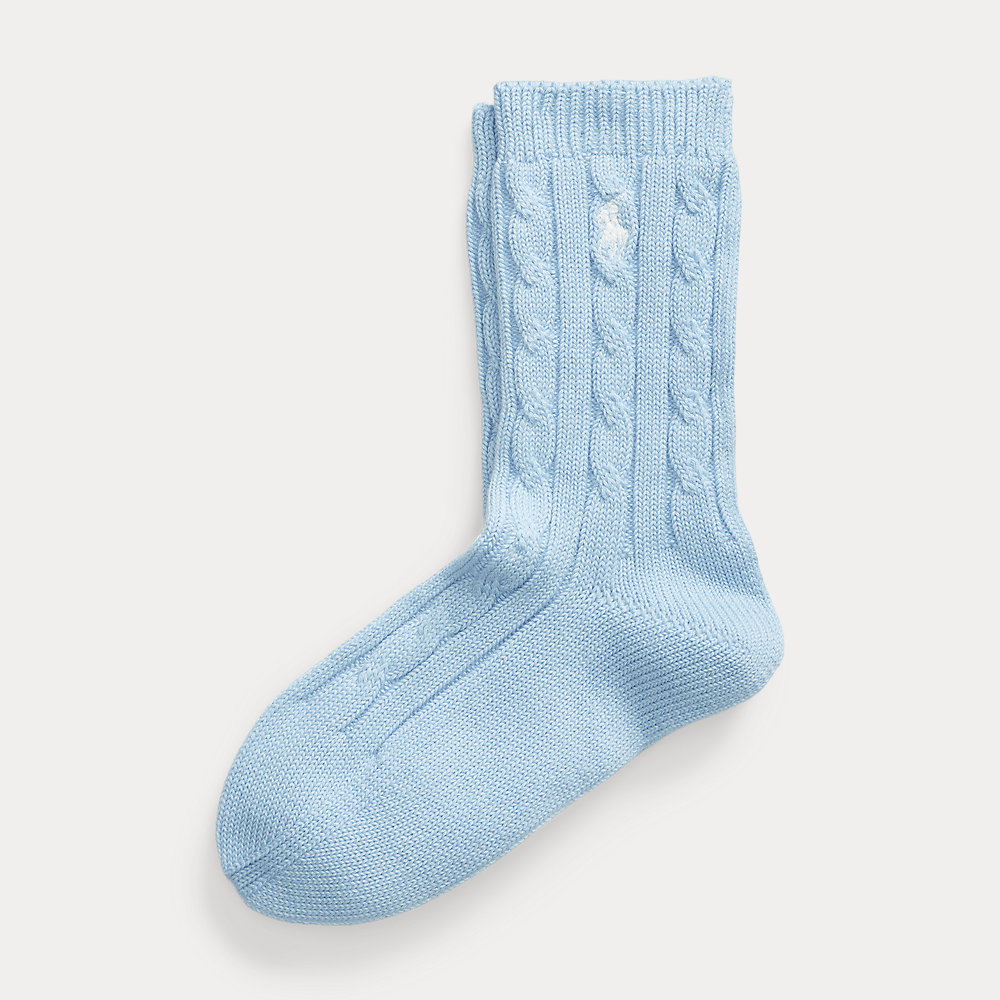 Crew-Socken mit Zopfmuster von Polo Ralph Lauren