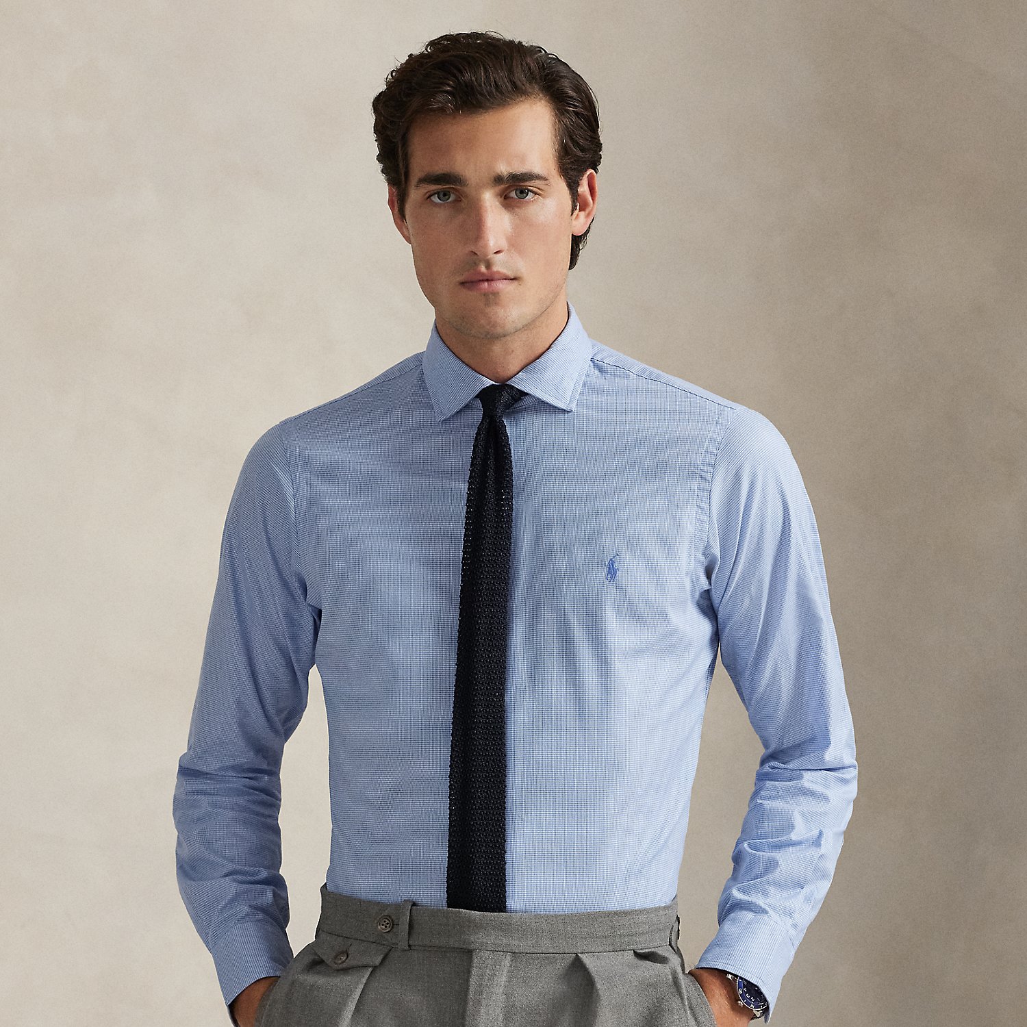 Custom-Fit Hahnentritt-Twillhemd von Polo Ralph Lauren