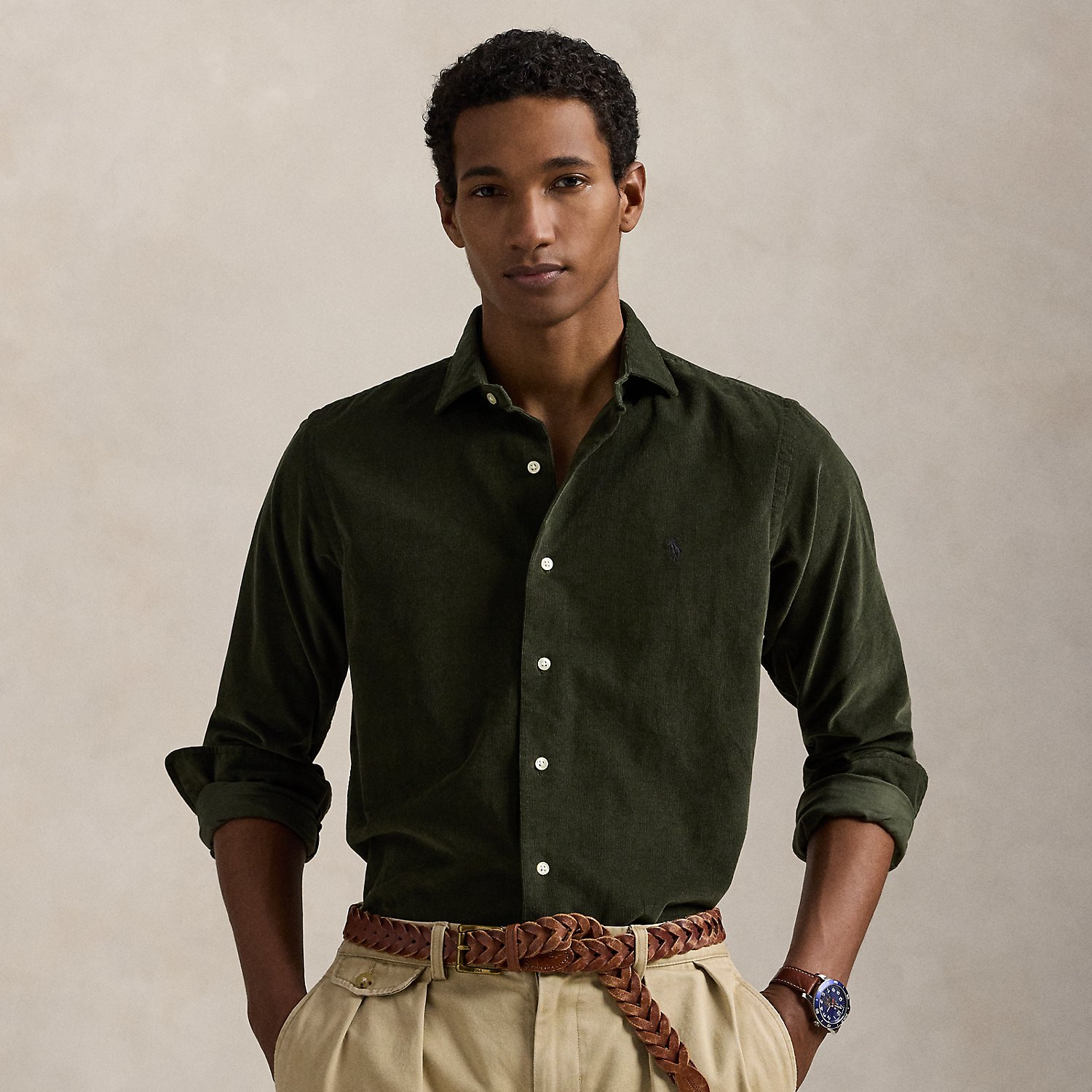 Custom-Fit Hemd aus Kordsamt von Polo Ralph Lauren