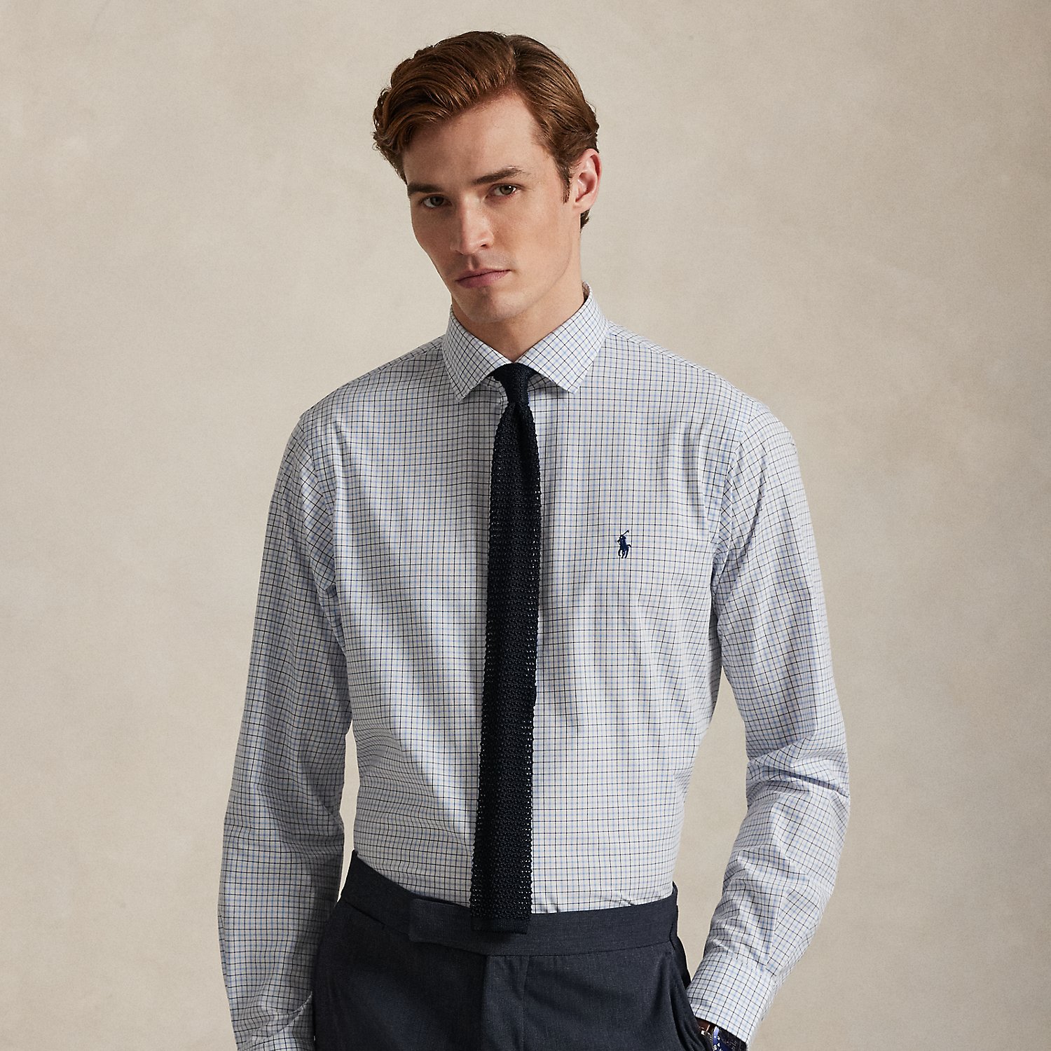 Custom-Fit Karo-Popelinehemd von Polo Ralph Lauren