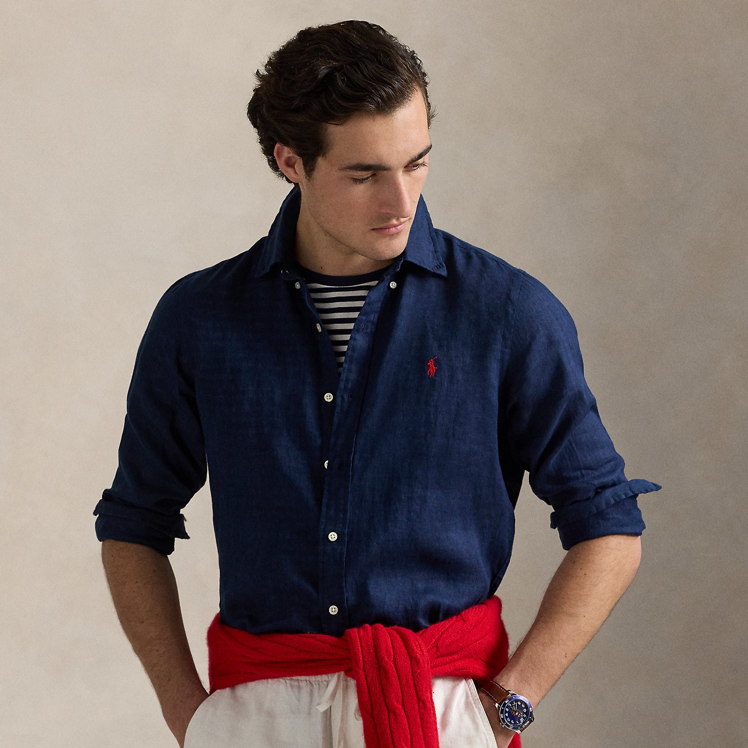 Custom-Fit Leinenhemd von Polo Ralph Lauren