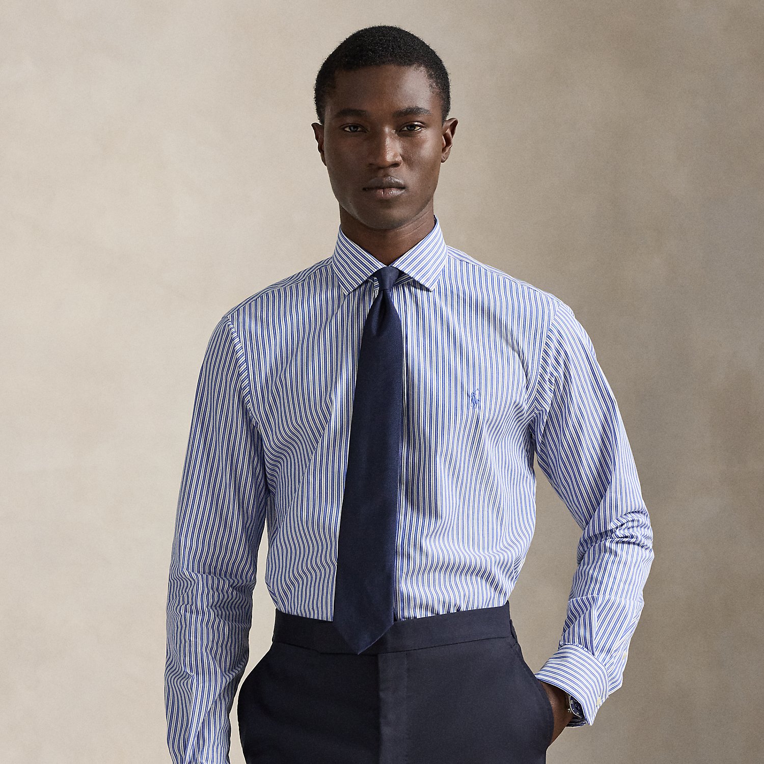 Custom-Fit Popelinehemd mit Streifen von Polo Ralph Lauren