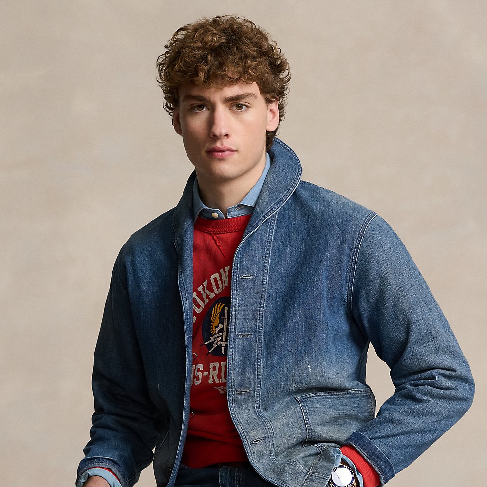 Denim-Jacke mit Schalkragen von Polo Ralph Lauren
