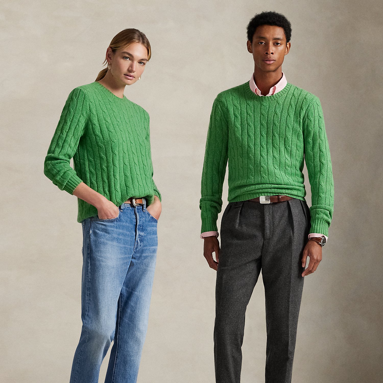 Kaschmirpullover mit Zopfmuster von Polo Ralph Lauren