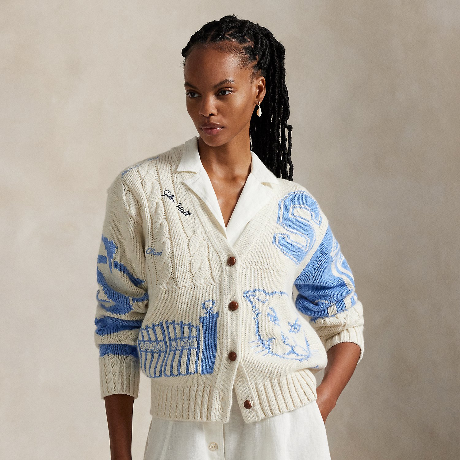 Der Patchwork-Cardigan Spelman College von Polo Ralph Lauren