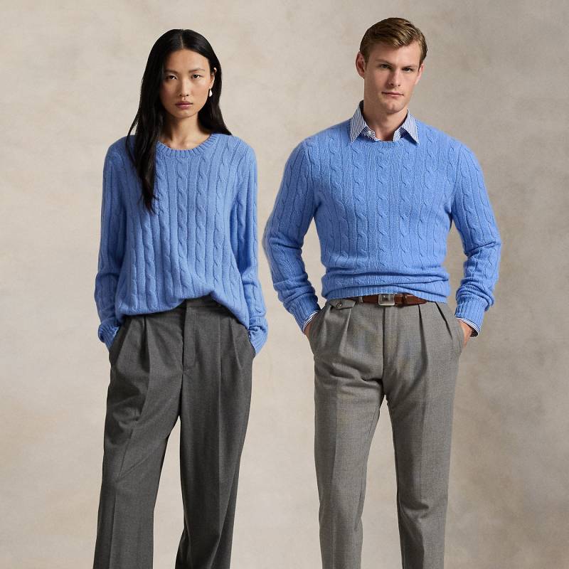 Kaschmirpullover mit Zopfmuster von Polo Ralph Lauren