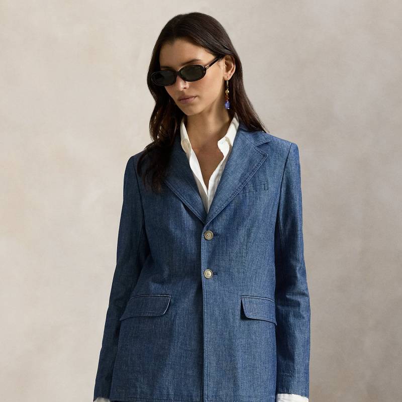 Einreihiger Blazer aus Chambray von Polo Ralph Lauren