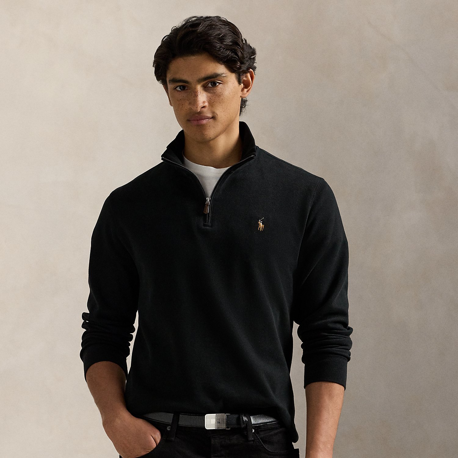 Rippenpullover mit Viertelreißverschluss von Polo Ralph Lauren