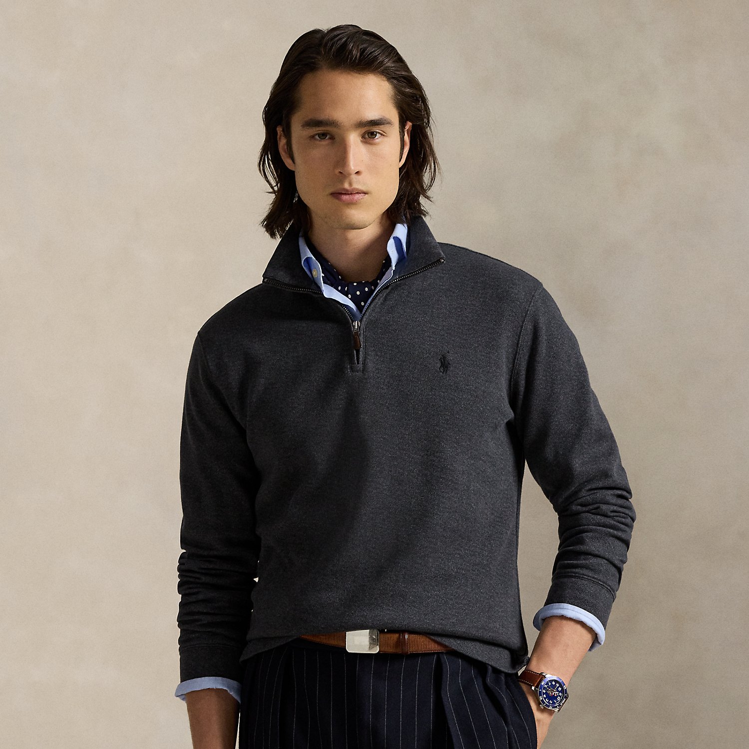 Rippenpullover mit Viertelreißverschluss von Polo Ralph Lauren