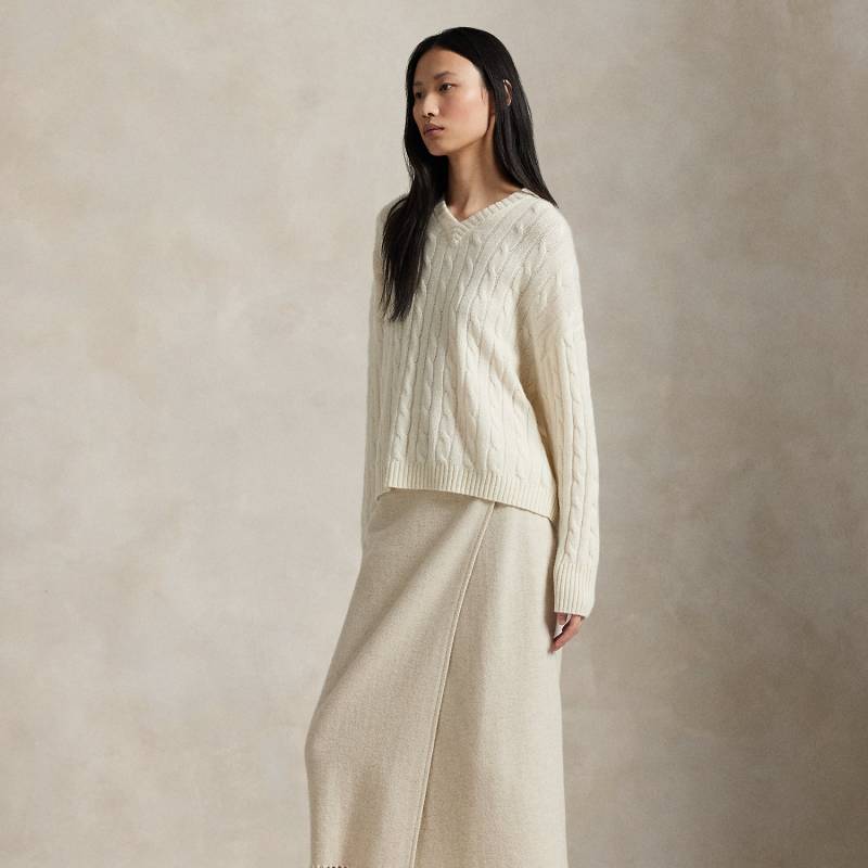 Fischgrat-Wickelrock mit Fransen von Polo Ralph Lauren