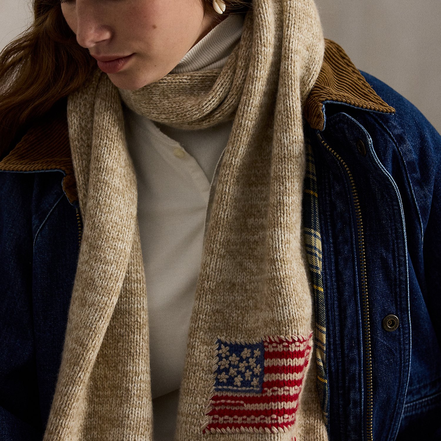 Flaggen-Schal aus Wollmischung von Polo Ralph Lauren