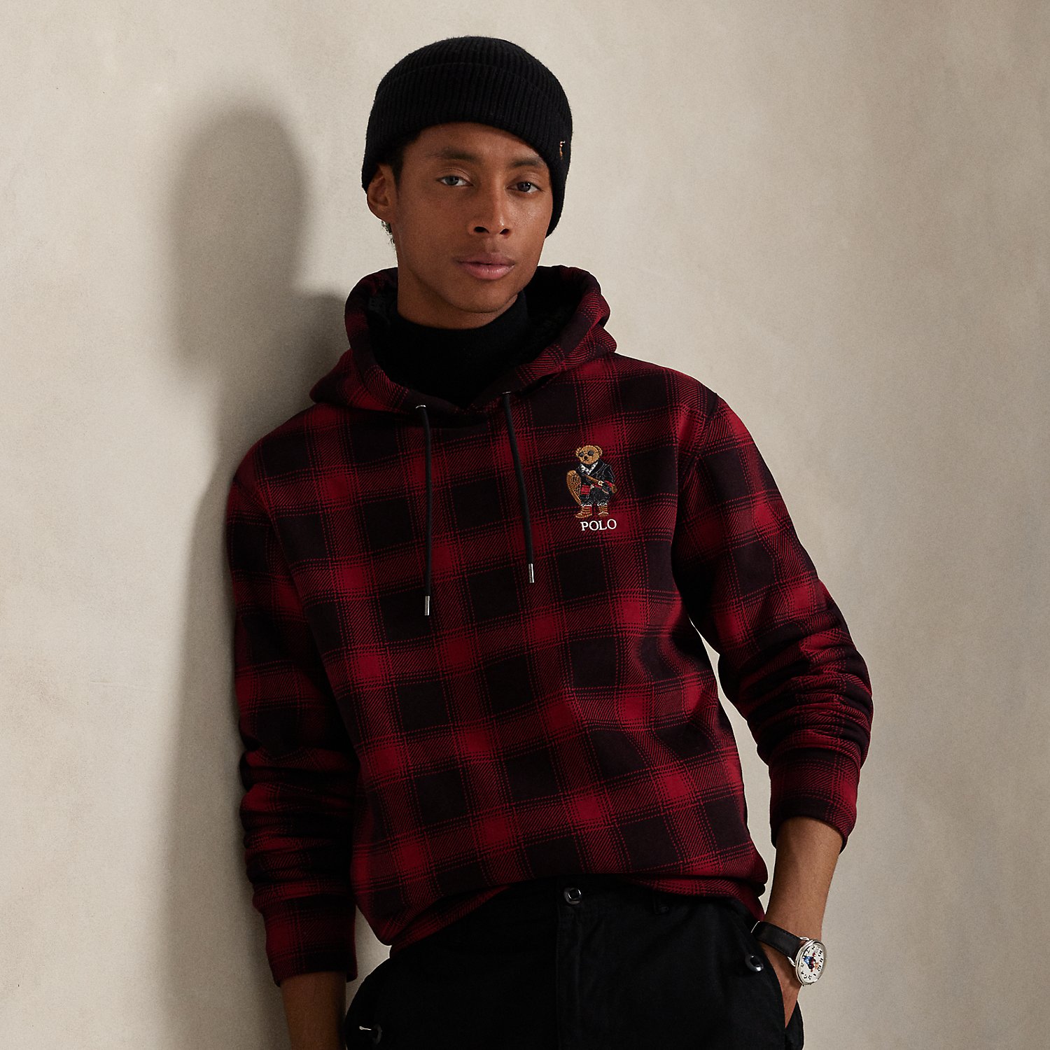 Fleece-Kapuzenpullover mit Polo Bear von Polo Ralph Lauren