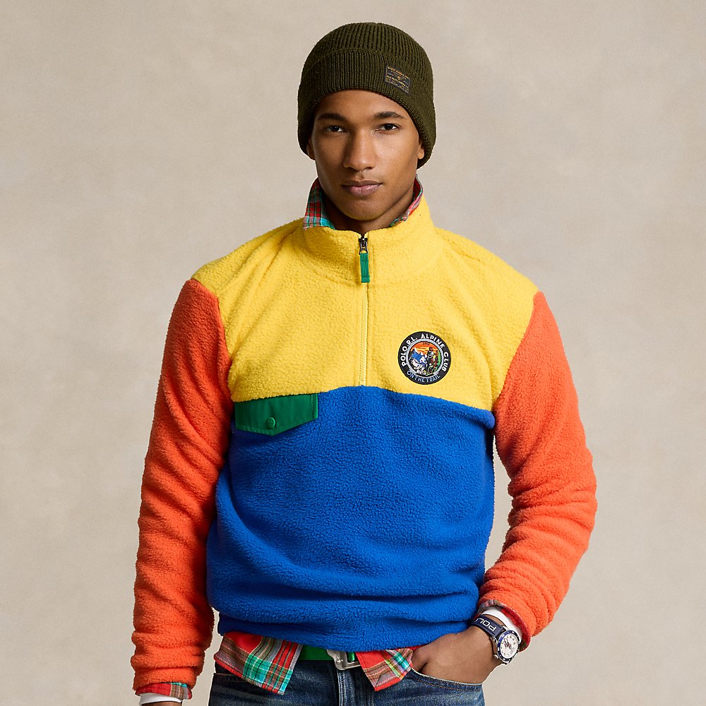 Fleece-Pullover mit Color-Block-Optik von Polo Ralph Lauren