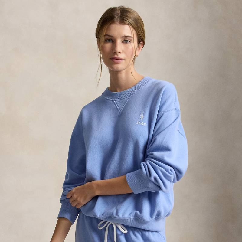Fleece-Rundhalspullover mit Logo von Polo Ralph Lauren