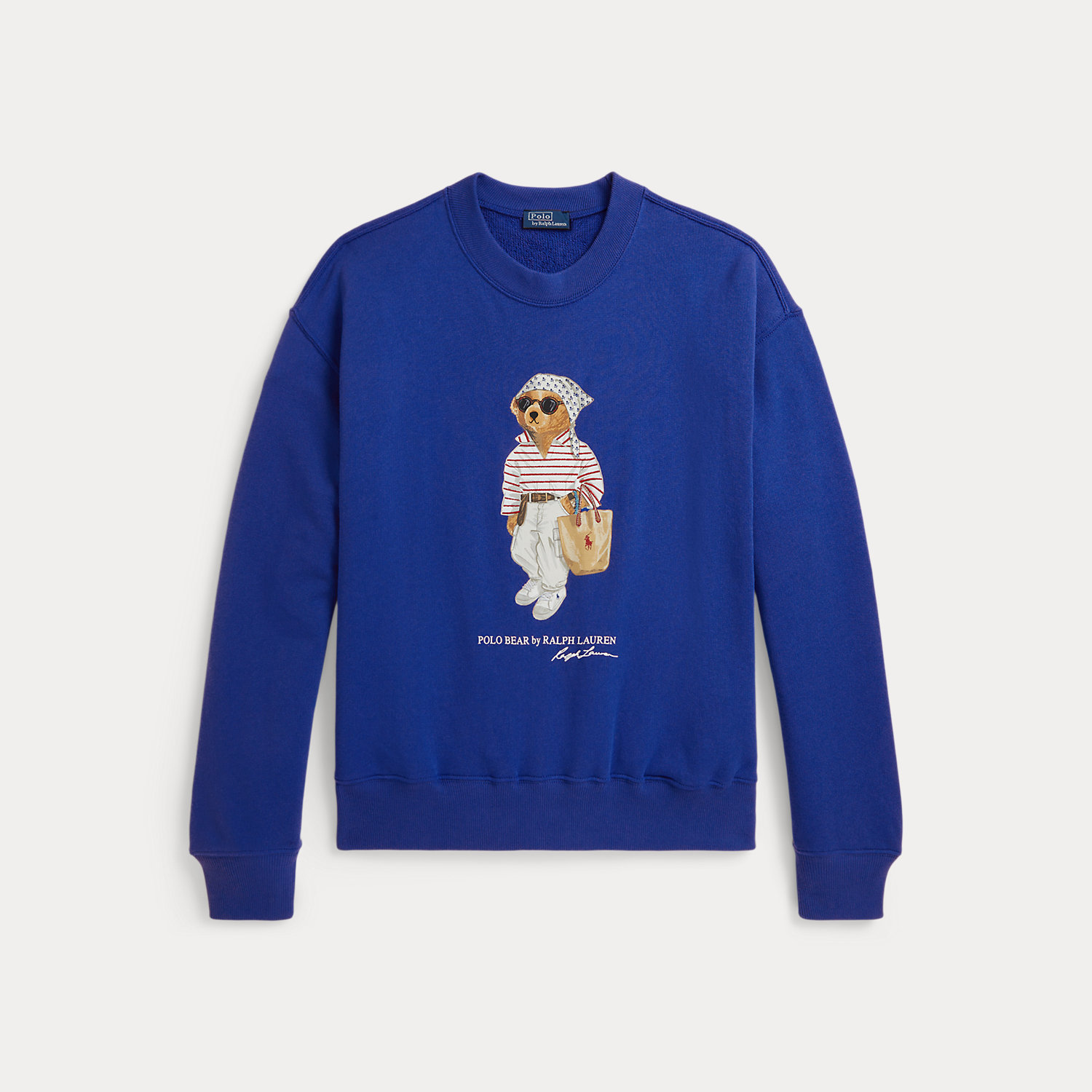 Fleece-Rundhalspullover mit Polo Bear von Polo Ralph Lauren