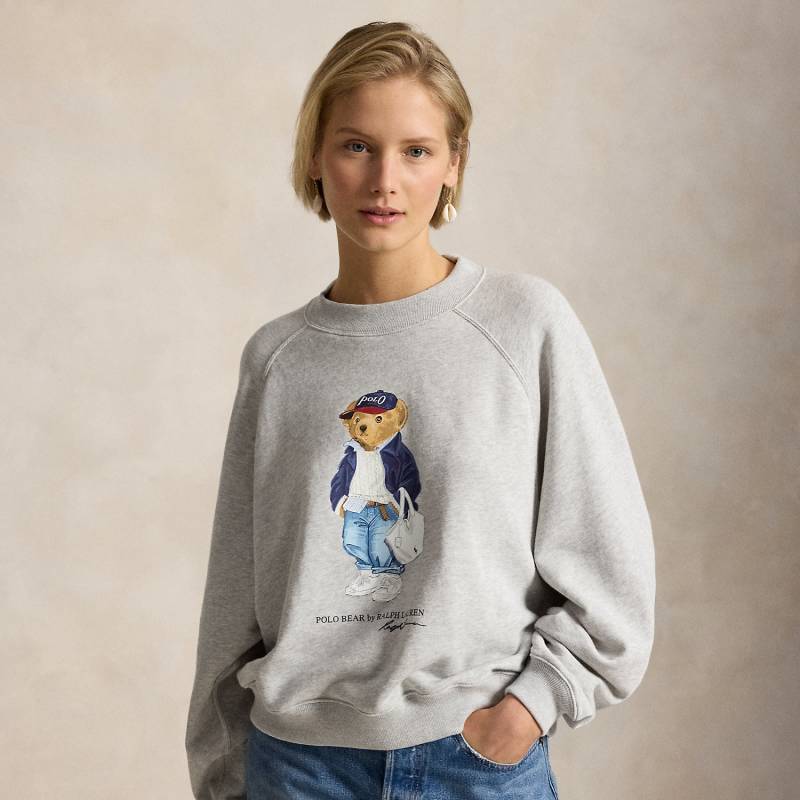 Fleece-Rundhalspullover mit Polo Bear von Polo Ralph Lauren