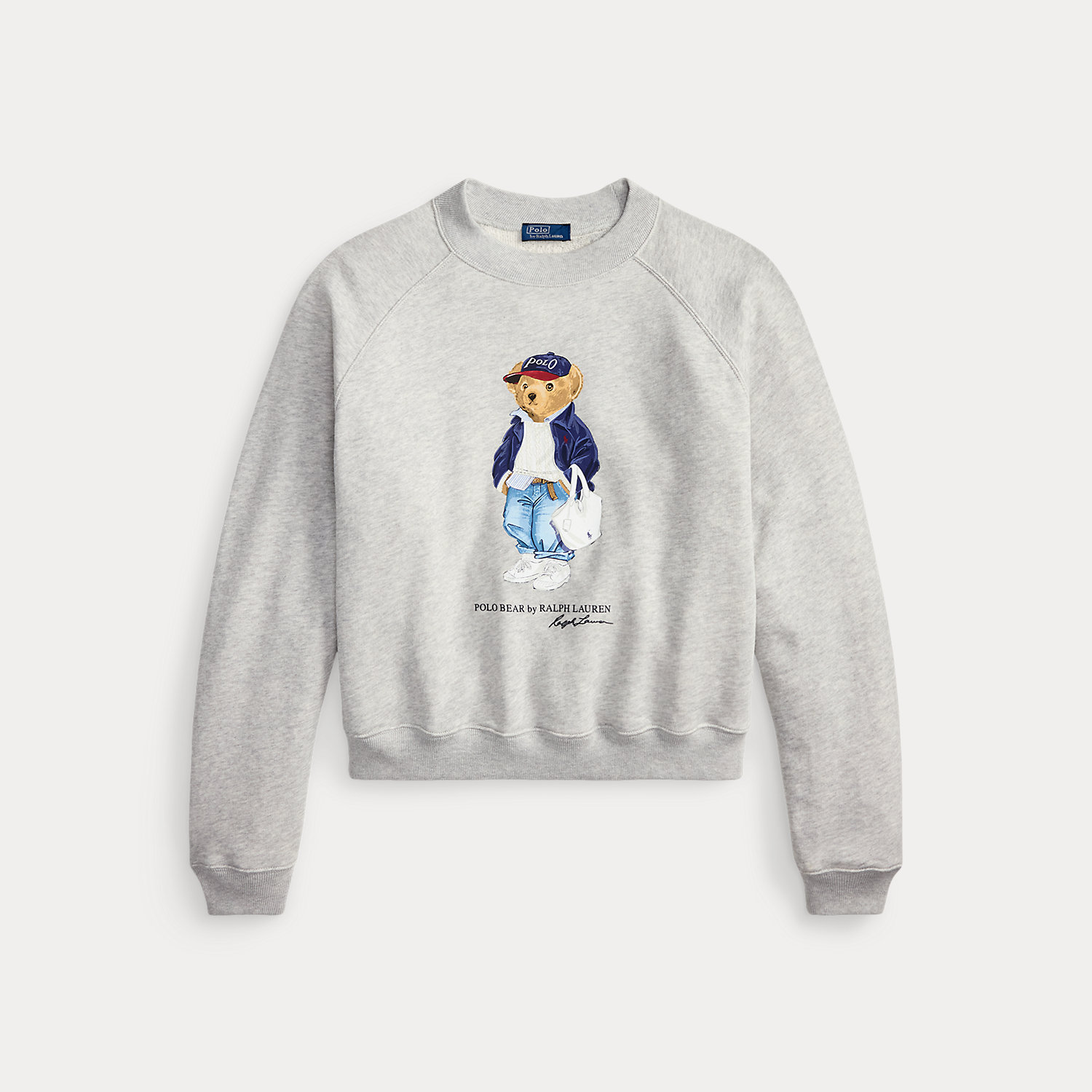 Fleece-Rundhalspullover mit Polo Bear von Polo Ralph Lauren